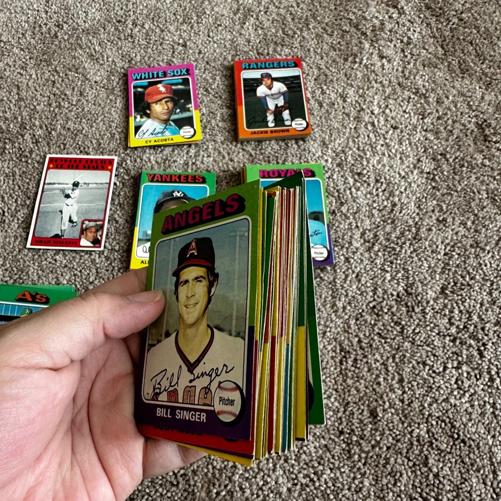 1975 Topps Baseball Card Lot Willie Stargell Catfish Hunter Brian Downing 105 ct - Picture 5 of 11